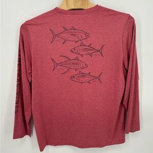 Vineyard Vines Men's Long-Sleeve Crew Tee in Rose